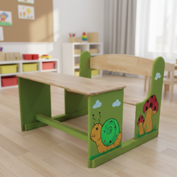 Kids Animal Theme Dual Desk (Giraffe & Cartoon Edition)