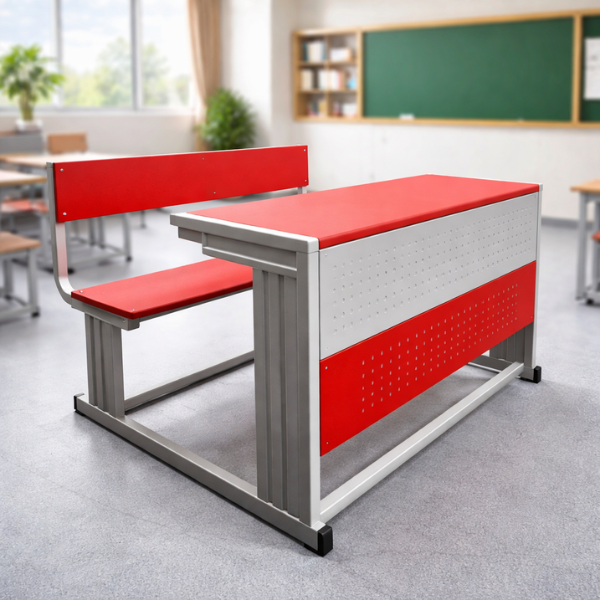 Dual Seater School Desk & Bench Set