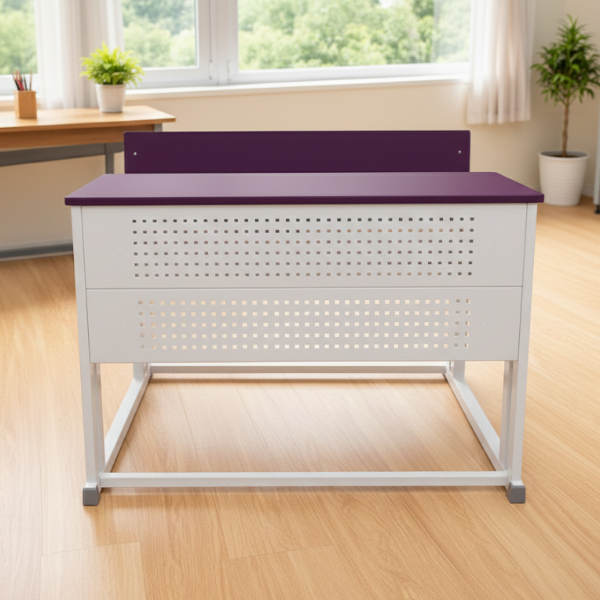 Nova Series Ergonomic Dual-Student Classroom Workstation - Image 2