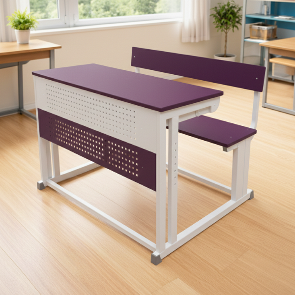 Nova Series Ergonomic Dual-Student Classroom Workstation - Image 3